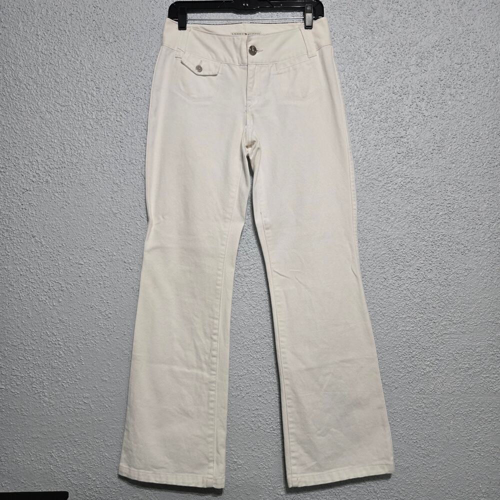 Tommy Hilfiger White Flare Leg Denim Pants Size 4 Preppy Coastal Nautical Y2K